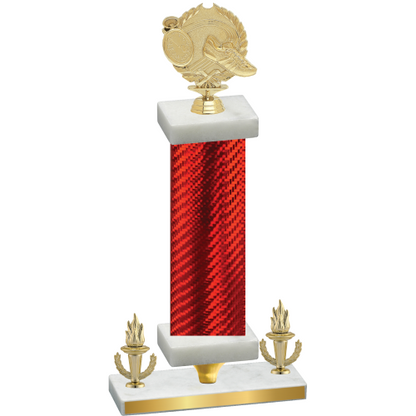 Premium Single Red Carbon Fiber Victory Running Trophy