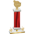 Premium Single Red Carbon Fiber First Place Tennis Trophy