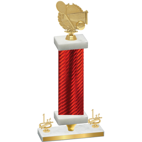 Premium Single Red Carbon Fiber First Place Tennis Trophy