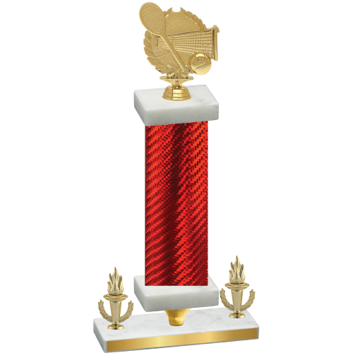 Premium Single Red Carbon Fiber Victory Tennis Trophy