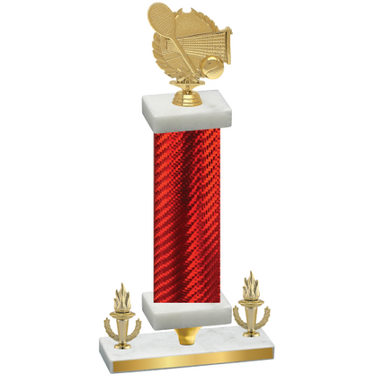 Premium Single Red Carbon Fiber Victory Tennis Trophy