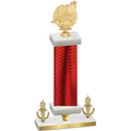 Premium Single Red Carbon Fiber Victory Swimming Trophy
