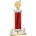 Premium Single Red Carbon Fiber Year Swimming Trophy