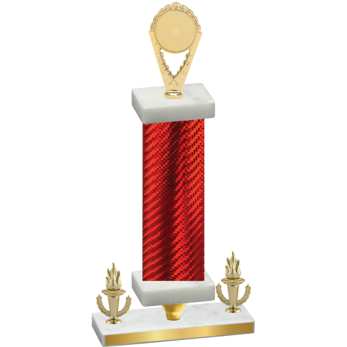 Premium Single Red Carbon Fiber Victory Insert Trophy