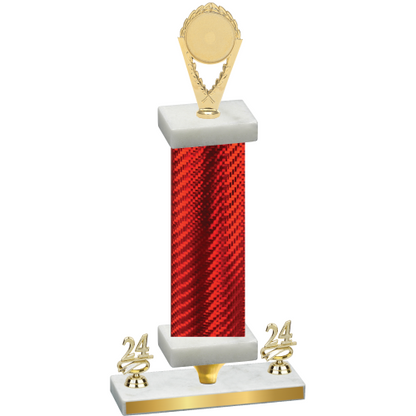 Premium Single Red Carbon Fiber Year Insert Trophy