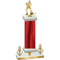 Premium Single Red Carbon Fiber Victory Hockey Trophy