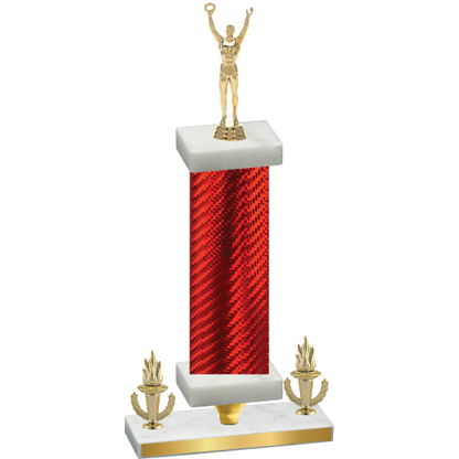 Premium Single Red Carbon Fiber Victory Victory Trophy