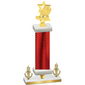 Premium Single Red Carbon Fiber Victory Pickleball Trophy