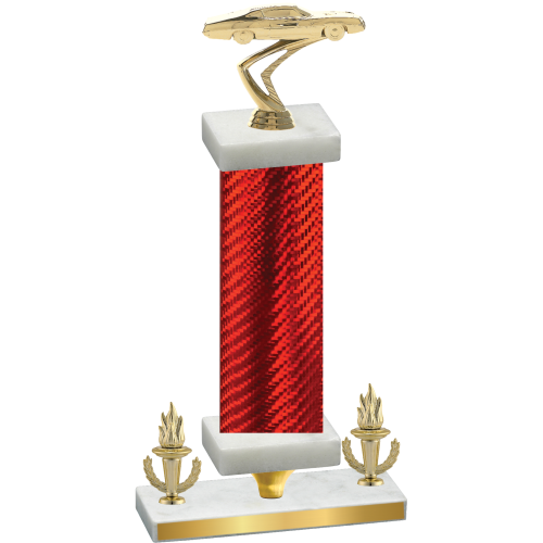 Premium Single Red Carbon Fiber Victory Cars Trophy