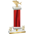 Premium Single Red Carbon Fiber Year Fishing Trophy