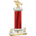 Premium Single Red Carbon Fiber Year Fishing Trophy