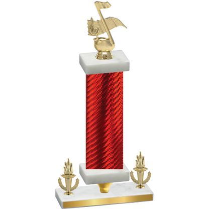 Premium Single Red Carbon Fiber Victory Music Trophy