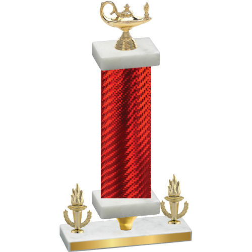 Premium Single Red Carbon Fiber Victory Academics Trophy