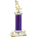 Premium Single Purple Carbon Fiber First Place Football Trophy