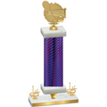 Premium Single Purple Carbon Fiber First Place Tennis Trophy