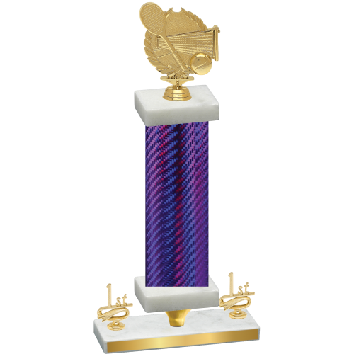 Premium Single Purple Carbon Fiber First Place Tennis Trophy