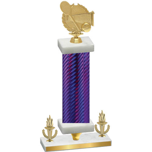 Premium Single Purple Carbon Fiber Victory Tennis Trophy