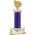 Premium Single Purple Carbon Fiber Year Tennis Trophy