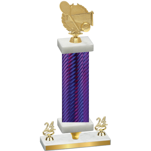 Premium Single Purple Carbon Fiber Year Tennis Trophy