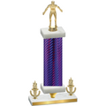 Premium Single Purple Carbon Fiber Victory Wrestling Trophy