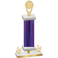 Premium Single Purple Carbon Fiber Fourth Place Insert Trophy