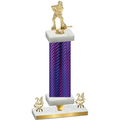 Premium Single Purple Carbon Fiber Year Hockey Trophy