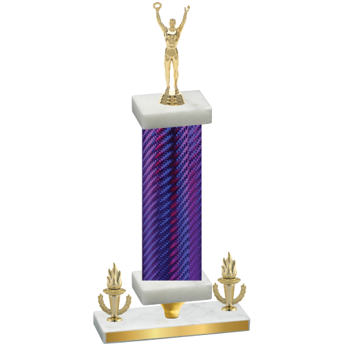 Premium Single Purple Carbon Fiber Victory Victory Trophy