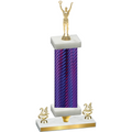 Premium Single Purple Carbon Fiber Year Victory Trophy