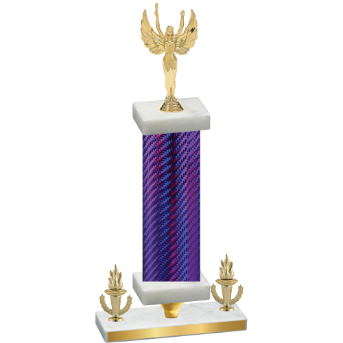 Premium Single Purple Carbon Fiber Victory Victory Trophy