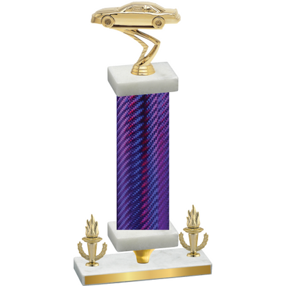 Premium Single Purple Carbon Fiber Victory Cars Trophy