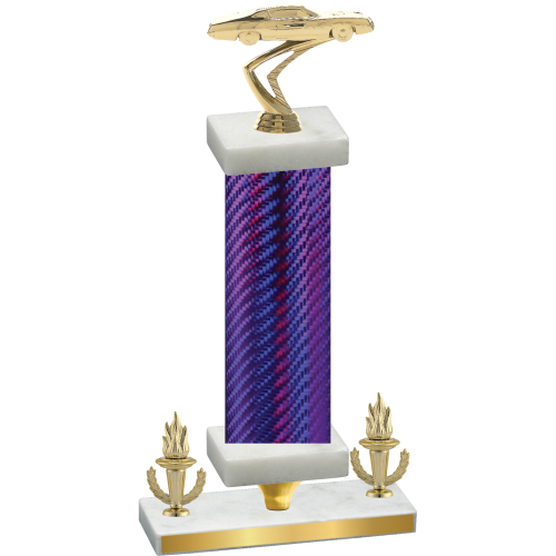 Premium Single Purple Carbon Fiber Victory Cars Trophy