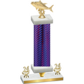 Premium Single Purple Carbon Fiber Year Fishing Trophy