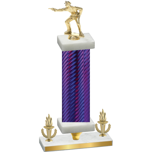 Premium Single Purple Carbon Fiber Victory Shooter Trophy