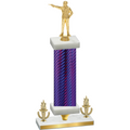 Premium Single Purple Carbon Fiber Victory Shooter Trophy