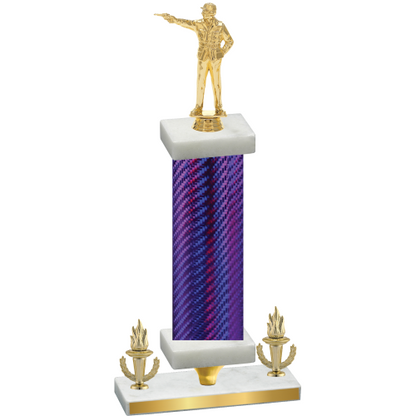 Premium Single Purple Carbon Fiber Victory Shooter Trophy