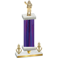 Premium Single Purple Carbon Fiber Victory Holiday Trophy