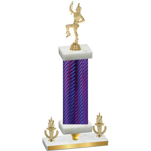 Premium Single Purple Carbon Fiber Victory Majorette Trophy