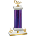 Premium Single Purple Carbon Fiber First Place Academics Trophy