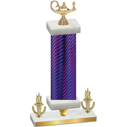 Premium Single Purple Carbon Fiber Victory Academics Trophy