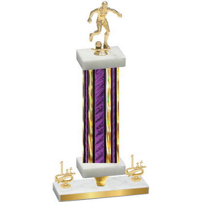 Premium Single Purple Glacier First Place Soccer Trophy