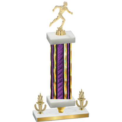 Premium Single Purple Glacier Victory Running Trophy