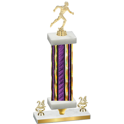 Premium Single Purple Glacier Year Running Trophy