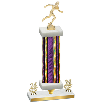 Premium Single Purple Glacier Year Running Trophy