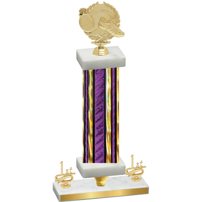 Premium Single Purple Glacier First Place Running Trophy