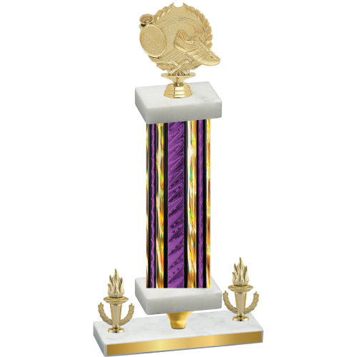 Premium Single Purple Glacier Victory Running Trophy