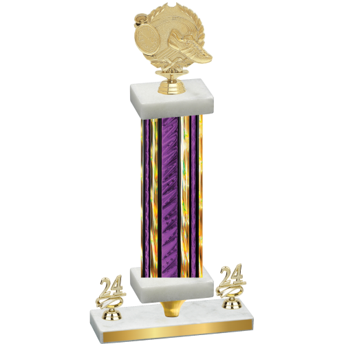 Premium Single Purple Glacier Year Running Trophy