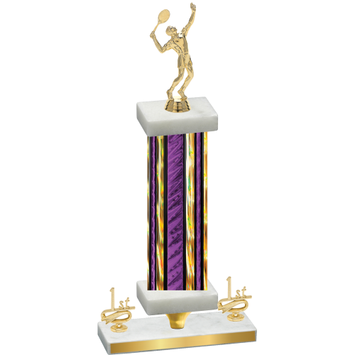 Premium Single Purple Glacier First Place Tennis Trophy