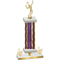 Premium Single Purple Glacier Third Place Tennis Trophy