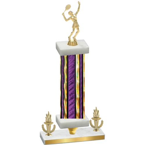 Premium Single Purple Glacier Victory Tennis Trophy