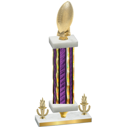 Premium Single Purple Glacier Victory Football Trophy